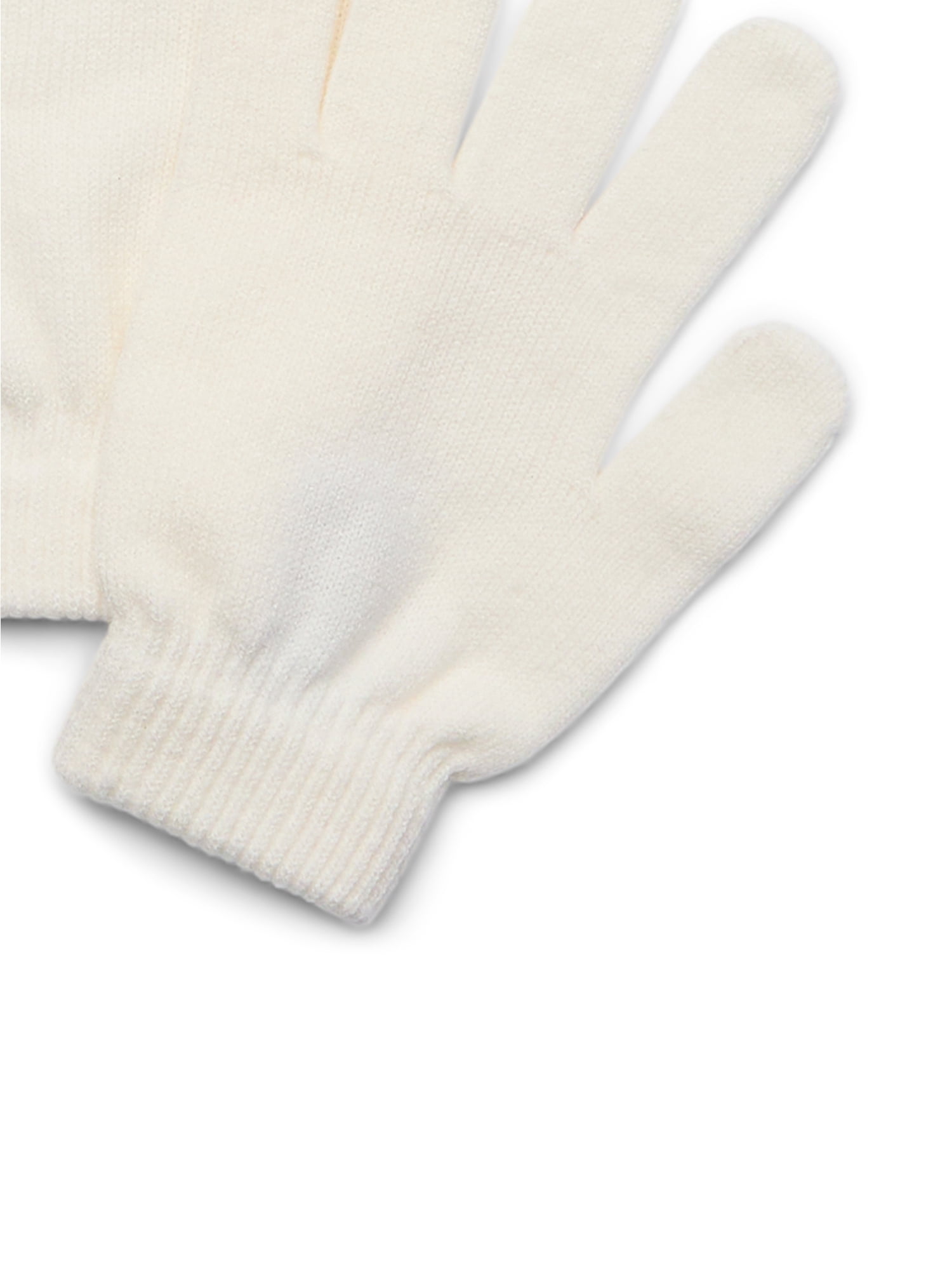 Time and Tru Women's Stretch Knit Winter Gloves 2-Pack, Dusty Rose