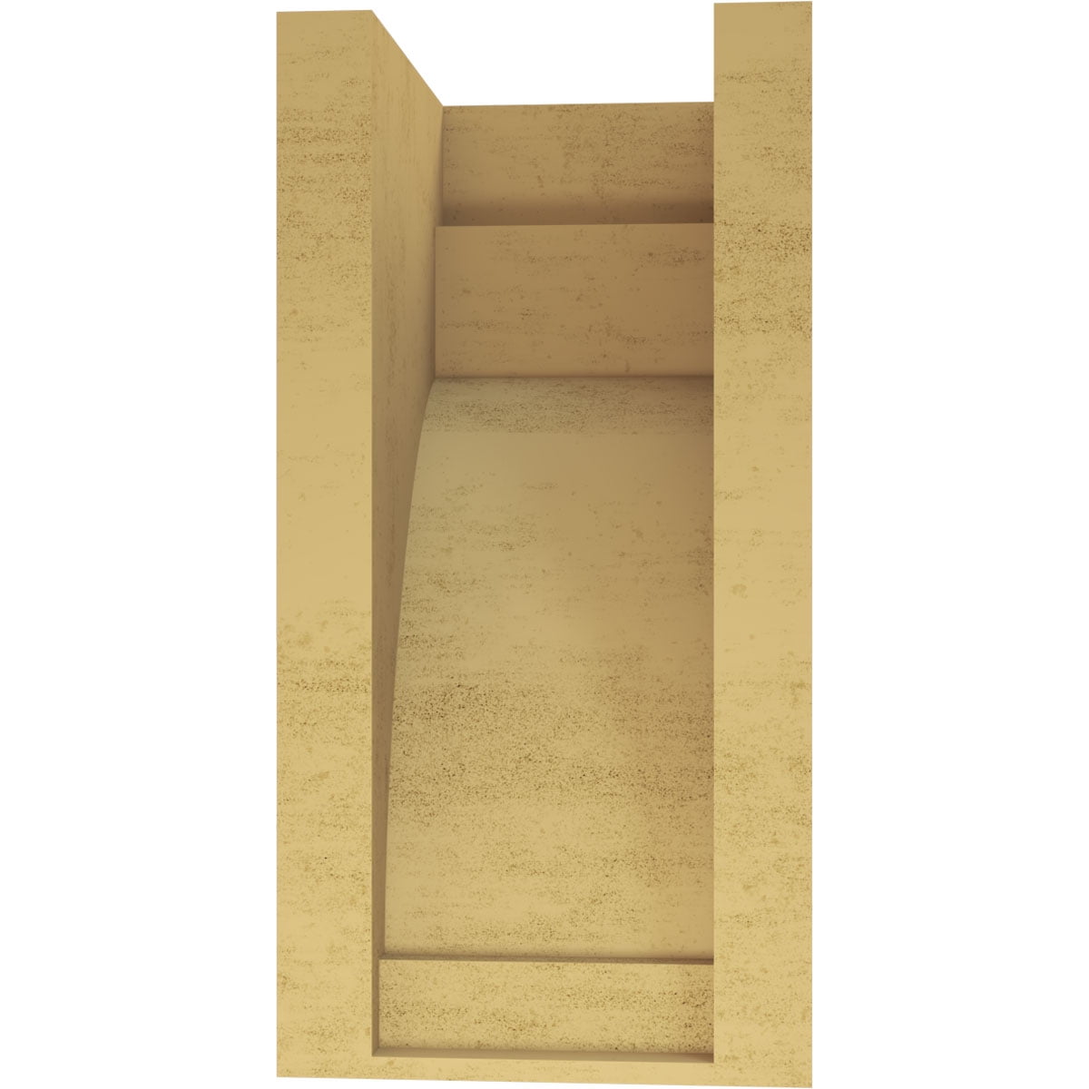 9"W x 9"D x 18"H Wide Rivera Rough Cedar Woodgrain TimberThane Corbel, Primed Tan