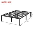thumbnail image 6 of Metal Bed Frame Queen Size, Heavy Duty Black Bed Frame with Sturdy Steel Bed Slats and 13 Inch Storage Space, No Box Spring Needed, Easy Assembly, 6 of 7