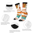 thumbnail image 4 of Fotbe Fall Pumpkins Calcetas Largas con Estampado para Hombre y Mujer – Calcetas de Compresión Transpirables y Elásticas, Viajar y Uso Diario Talla 5-11, 4 of 6