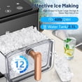 thumbnail image 3 of Nugget Ice Maker Countertop, 40lbs/24H, Pebble Ice Maker with Soft Chewable Ice, Self Cleaning Sonic Ice Machine, Stainless Steel w/Touch Screen for Home Office Bar Party- Black, 3 of 8