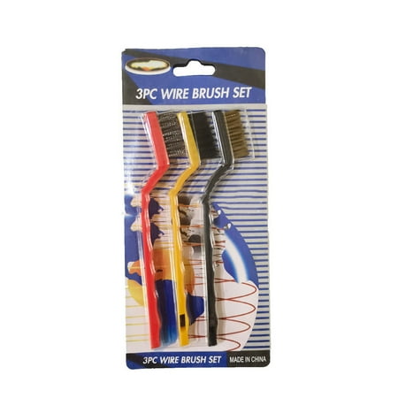 

Wire Brush Set Metal Detail Brushes Rust Brush Wire Brush Set Curved Handle Masonry Brush Metal Detail Brushes For Welding Slag Rust Dust 7in 3pcs Colorful