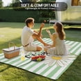 thumbnail image 4 of Daisy Flower Outdoor Rug for Patio/Deck/Porch, Non-Slip Large Area Rug 6 x 9 Ft, Watercolor Farmhouse Country Floral Stripe Indoor Outdoor Rugs Washable Area Rugs, Camping Rug Carpet Runner, 4 of 8