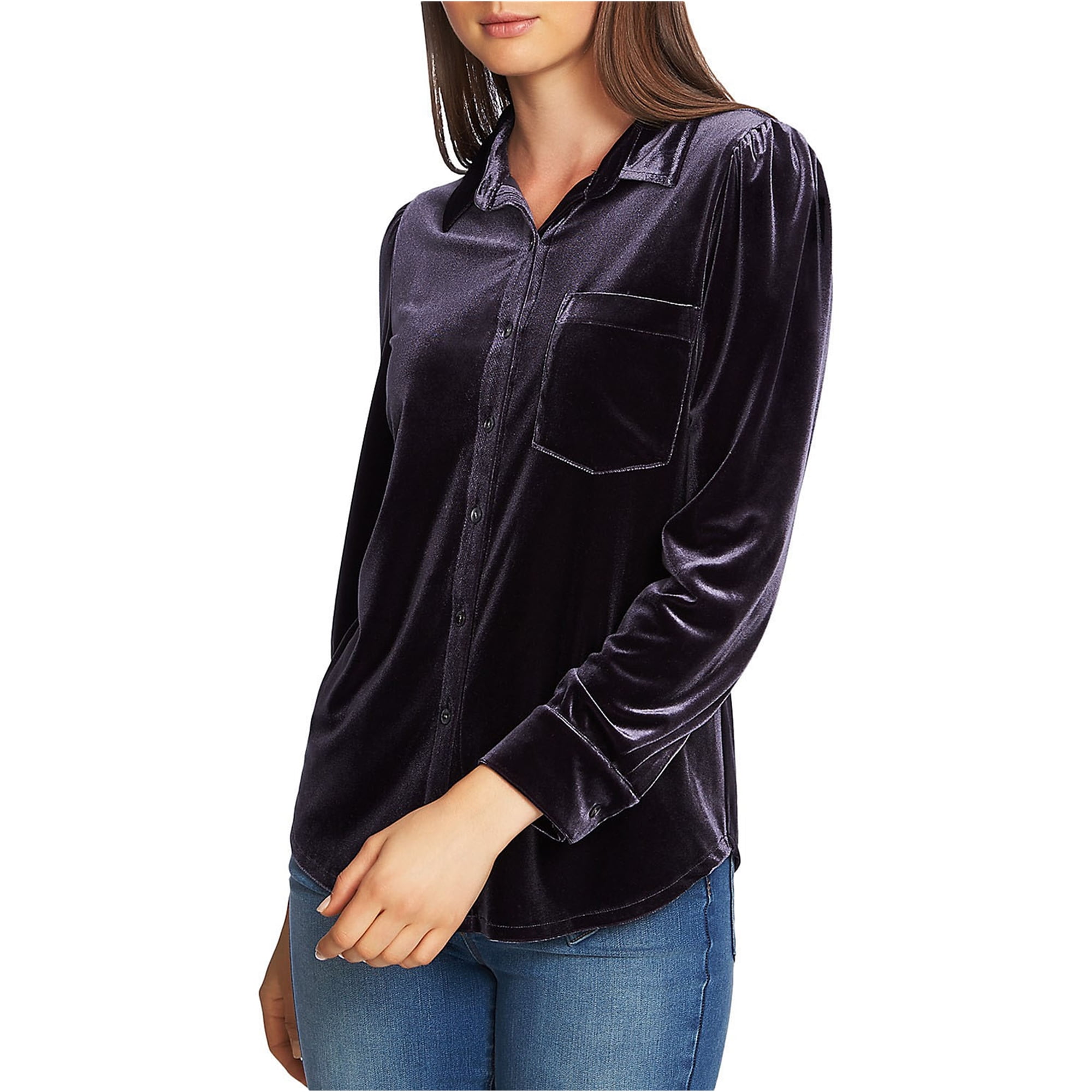 velvet button down shirt