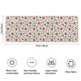 thumbnail image 3 of Lightgreen Daisy Flower Pink Blooms Pattern Bathroom Rugs Mat,Non Slip Microfiber Bathroom Rug,Rubber Backing,Soft Bathroom Mats for Bathroom Floor,Tub and Shower,47x17in(120x43cm), 3 of 5