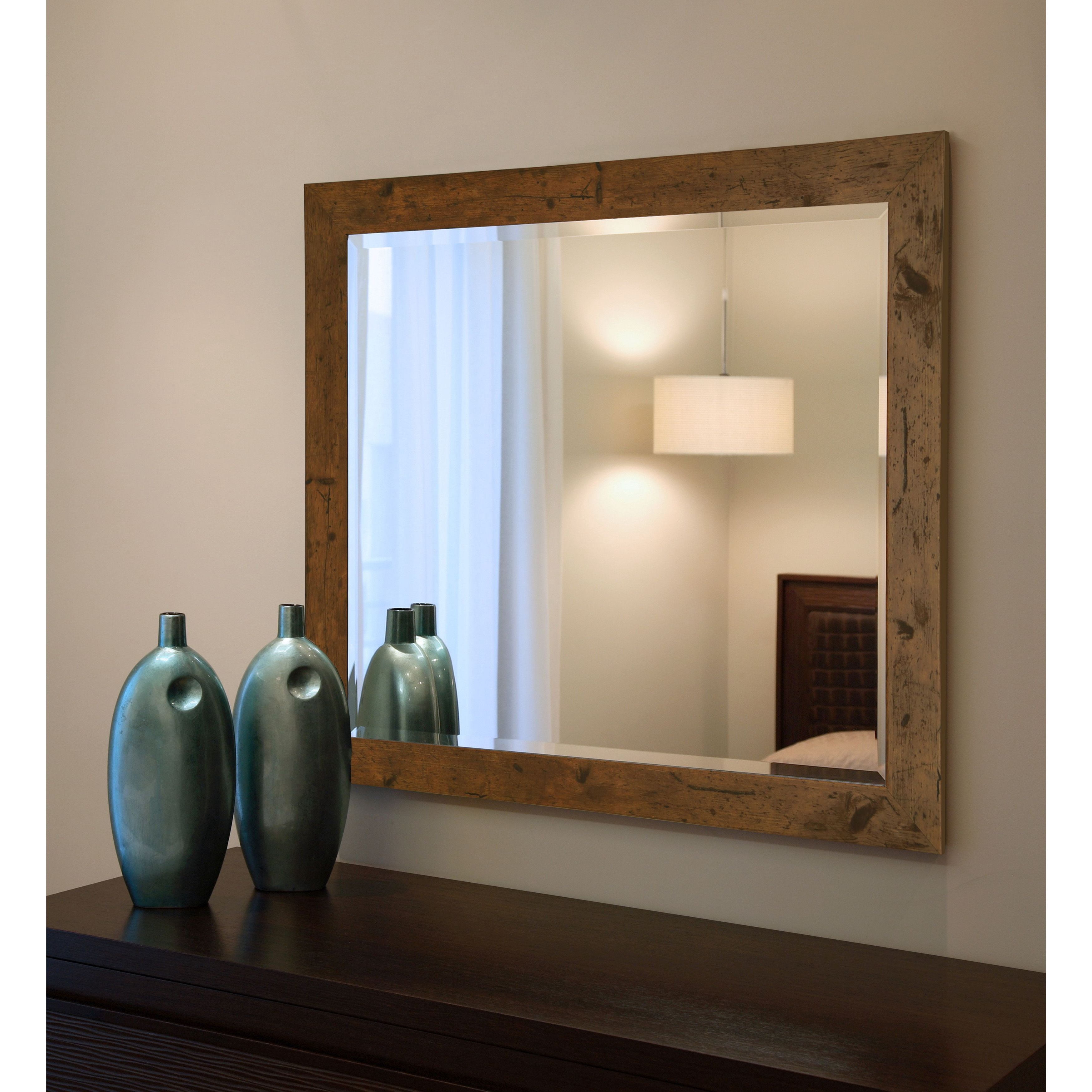 Rayne Mirrors Rayne Rustic Light Walnut Wall/ Vanity Mirror