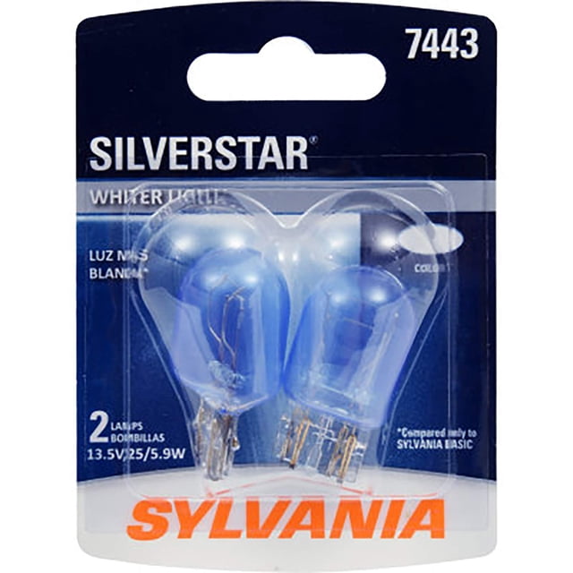 Bombilla SYLVANIA SilverStar Mini 7443, luz blanca más brillante, x2