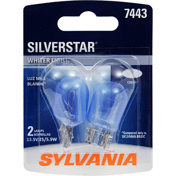 Bombilla SYLVANIA SilverStar Mini 7443, luz blanca más brillante, x2