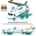 thumbnail image 3 of Aircraft Vehicle Playset, Inertia Wheel Airplane with Vehicles Educational Toy Set, 1 Large Plane, 4 Alloy Car, Christmas Birthday gift, Learning gifts for Toddlers Over 3 Years Old, 3 of 8