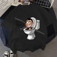 thumbnail image 1 of Skibidi-Camiseta de algodón para niños y niñas, ropa con estampado de figuras de juego, Tops de dibujos animados de moda, regalo de verano, 1 of 4