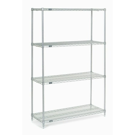 Nexel 21486C Nexel Chrome Wire Shelving, 48"W x 21"D x 63"H