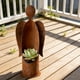 thumbnail image 4 of Maceta de Metal, Jardinera Marrón con Soporte, Portavelas, Centro de Mesa Rústico, 25 x 10.5 cm para Decoración del Hogar, Mesa, Estantería, 4 of 7