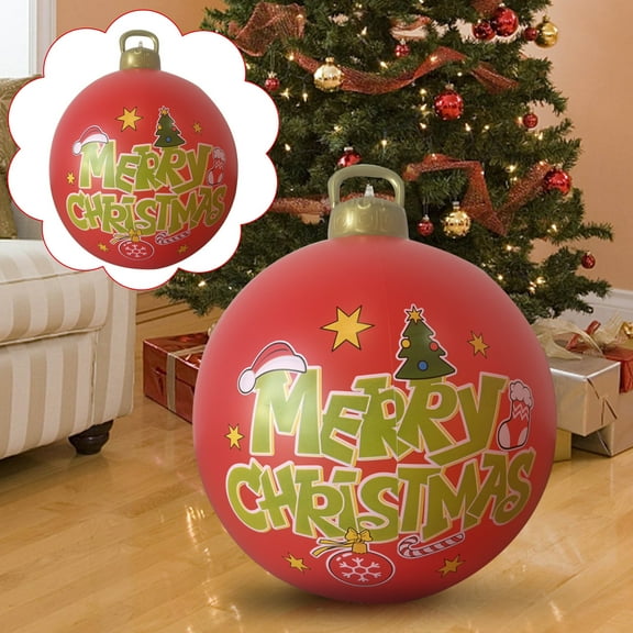 Nkmbld Giant Inflatable Christmas Balls 60cm Outdoor Xmas Inflatable Decorated Pvc Christmas Balls for Christmas Tree Decorations