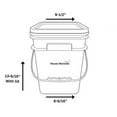 thumbnail image 4 of Hymkun 4 Gallon Square Food Grade Plastic Bucket with Lid, Made in USA (Pack of 2) BPA (Aqua), 4 of 4
