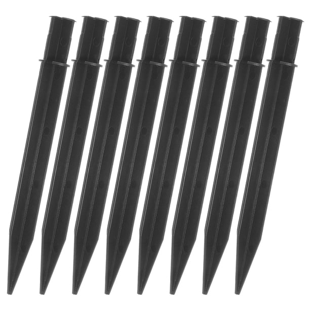 CHICHUMID 8Ud Ground Stakes Negros Para Luces Solares De Jardín Duraderos Y Sin Óxido