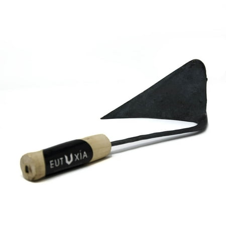 Eutuxia Premium Hand Plow Hoe. Korean Style Ho-Mi with Traditional Handmade Production Method for Best Organic Farming, Gardening & Horticulture. Wide Blade, Hand (Best Hand To Hand Combat Style)