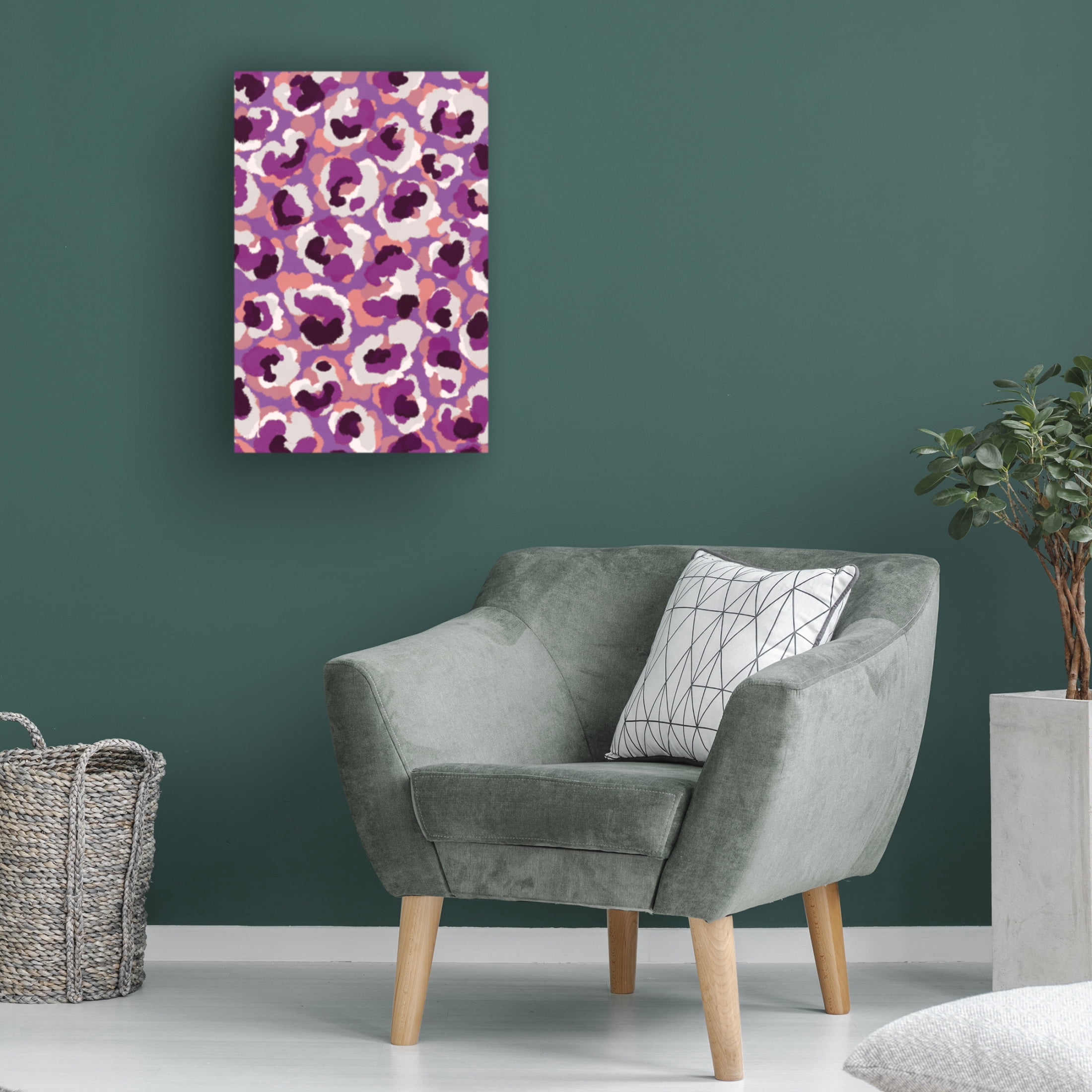 Canvas Wall Art - Treechild 'Viola Pattern' Wall Art for Living Room, Bedroom, or Office D?cor by Trademark Fine Art - 16 x 24 Inches
