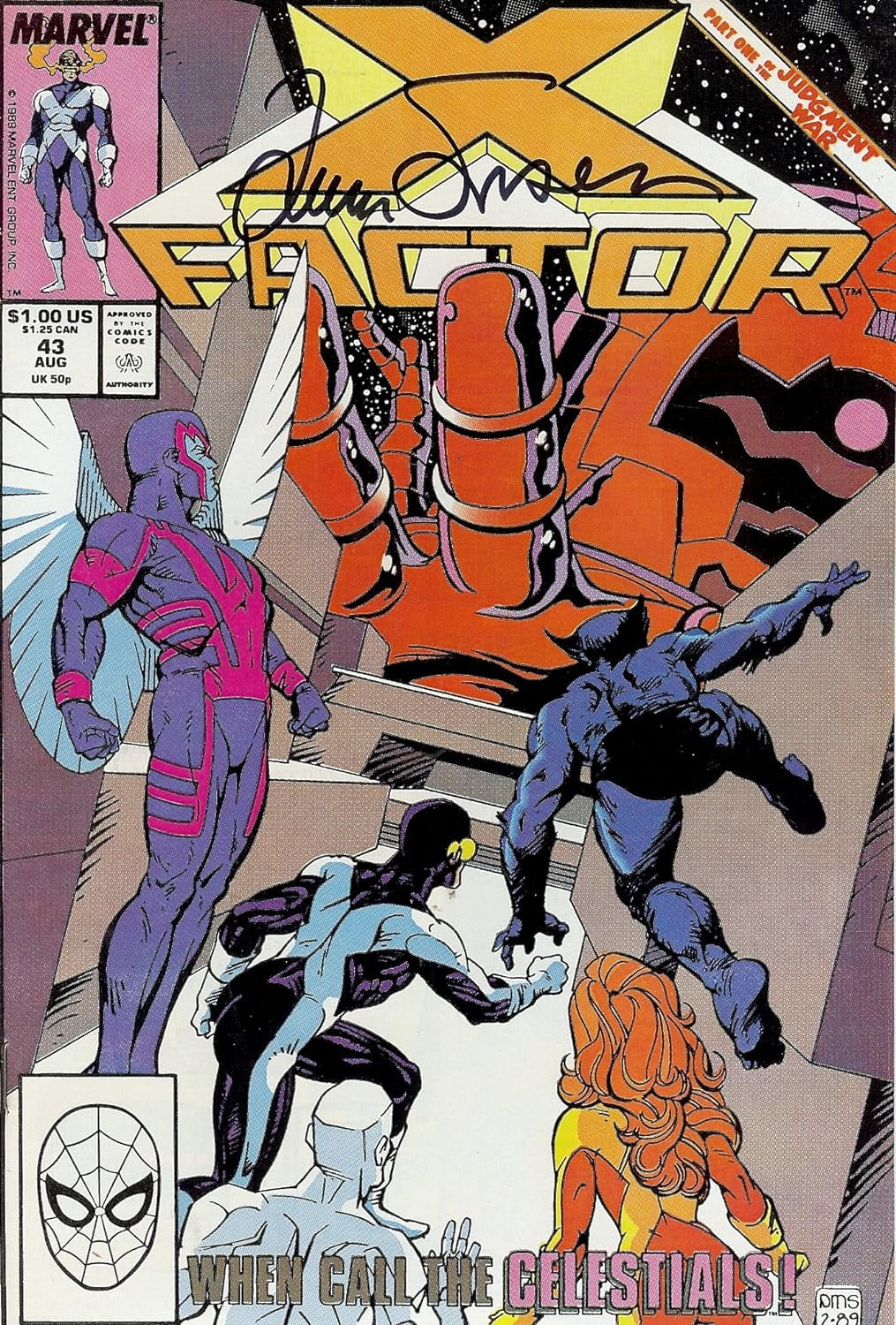 X-Factor #43 VF Signed