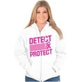 thumbnail image 3 of Breast Cancer Detect & Protect Zip Hoodie Sweatshirt Women Brisco Brands S, 3 of 6