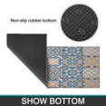 thumbnail image 7 of Bohemian Retro Diamond Pattern Kitchen Rugs and Mats Sets Of 2, Funny Kitchen Decoration Rubber Backing Non-Slip Absorbent Mats for Sink Waterproof Runner Rug for Laundry Room 17x30+17x48inch, 7 of 7