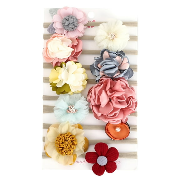 VANIDO Baby Girl Headbands and Hair Bows, Stretchy Nylon Hairbands for Newborn, Infant, Toddlers