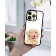 thumbnail image 5 of FINCIBO Soft Rubber Protector Cover Case for Apple iPhone 14 Pro Max 6.7" 2022, Winking Golden Retriever Dog, 5 of 5
