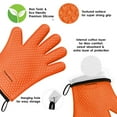 thumbnail image 3 of KITCHEN PERFECTION Silicone Smoker Oven Gloves -Extreme Heat Resistant BBQ Gloves -Handle Hot Food Right on Your Grill Fryer Pit|Waterproof Oven Mitts |Superior Value Set+3 Bonuses, 3 of 3