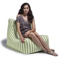 thumbnail image 2 of Jaxx Ponce Fauteuil Poire d'Extérieur pour Patio, Rayures Lime, 2 of 4