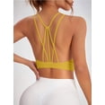 thumbnail image 4 of PISONIC Women's High-Impact Sports Mesh Bra with Back Cross Design & Removable Pads - Breathable Medium-Stretch Fabric, Solid Color for Cycling, Yoga, Running, Fitness, 4 of 8