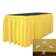 thumbnail image 1 of LA Linen LA Linen Polyester Poplin Table Skirt 17-Foot by 29-Inch Long with 10 L-Clips, Light Yellow, 1 of 4