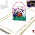 thumbnail image 5 of DAMAIE 1pc 3D Rabbit Colorful Egg Gift Card Easter Cards Greeting Cards Easter Party Card Greeting Card Paper Card, 5 of 5