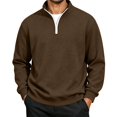 thumbnail image 2 of Aezemi Quarter Zip Sweatshirt for Men Pullover No Hood Long Sleeve Casual Soft Mock Neck Sweatshirt Fall Winter Workout Sports Outerwear Top 3XL, 2 of 7