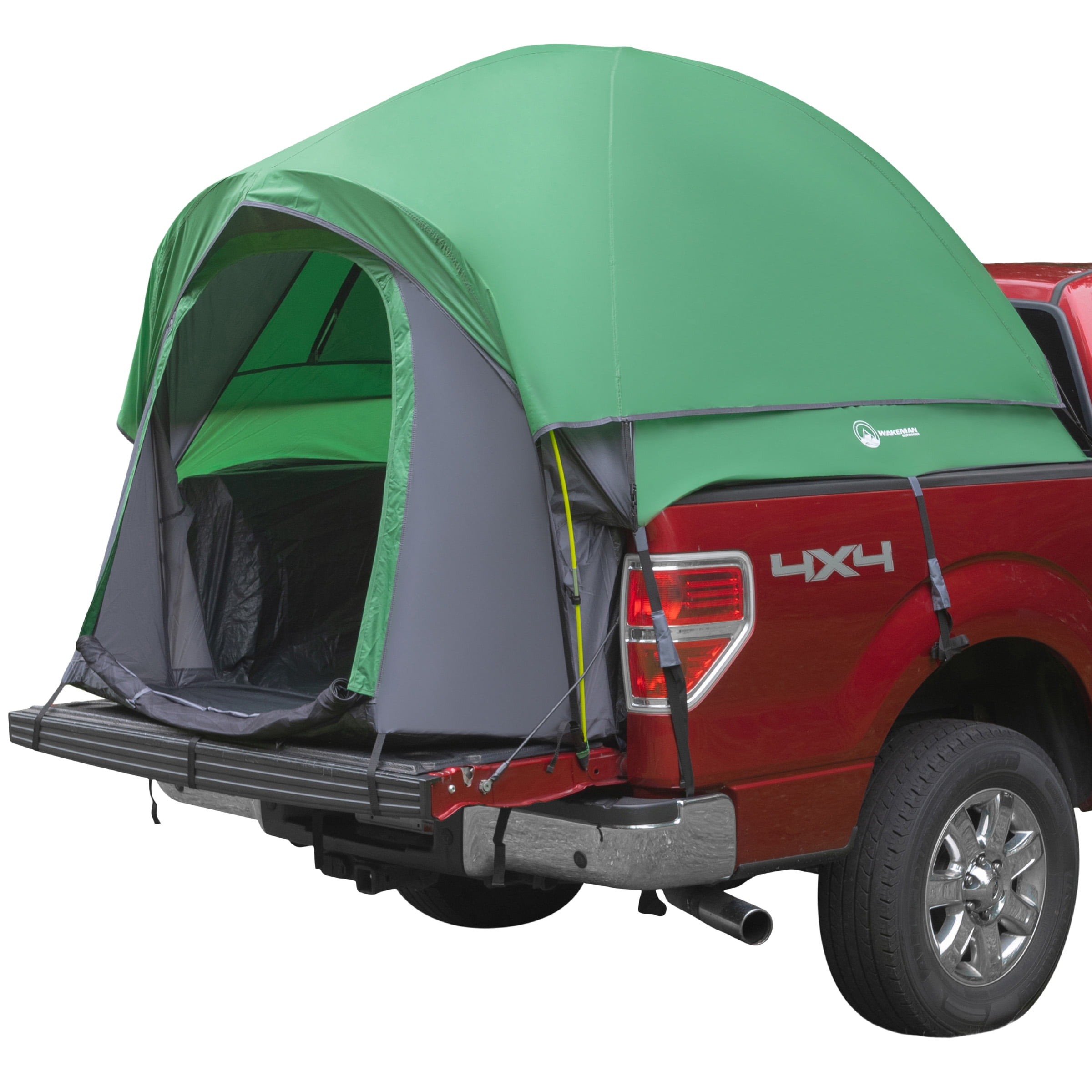 Wakeman Outdoors Water-Resistant Truck Bed Tent for 2-Person, Green, Fits 5.5-6 ft Truck Beds