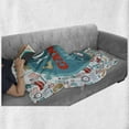thumbnail image 6 of Fitness Soft Flannel Fleece Throw Blanket, You Can Do Much More Encouraging Phrase with Gym Cardio Sport Wellness, Cozy Plush for Indoor and Outdoor Use, 50" x 60", Teal White Red, by Ambesonne, 6 of 6