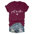 thumbnail image 4 of TSADFHJI Hauts Femmes Tendance Automne T-Shirt Décontracté Imprimé Cœur de la Saint-Valentin Col Rond Manches Courtes P Rouge, 4 of 4