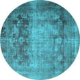 thumbnail image 1 of Ahgly Company Indoor Round Persian Light Blue Traditional Area Rugs, 5' Round, 1 of 4