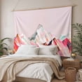 thumbnail image 3 of Mountains Pink Large Tapestry for Bedroom Wall Hanging Tapestry,Abstract Contemporary Graffiti Painting Art Ceiling Backdrop Tapestries Poster Blanket Wall Decor for Teens Room Living Room 86" x 104", 3 of 8