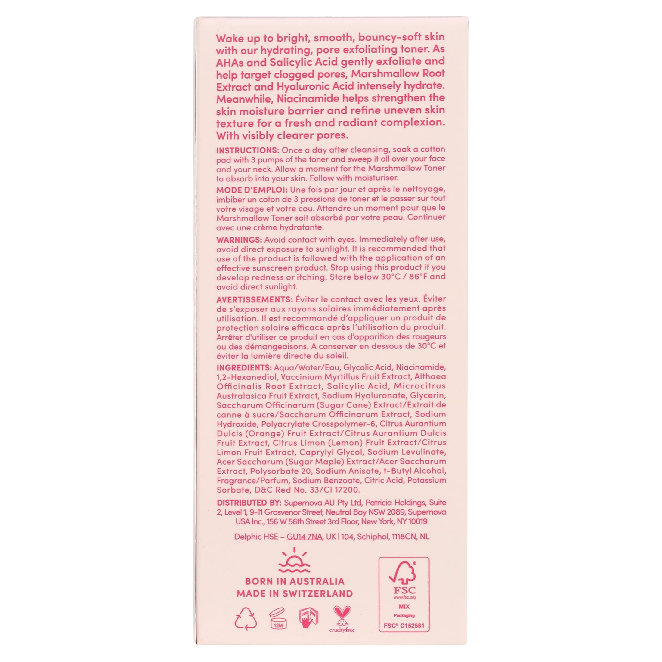 Sand & Sky Marshmallow Toner, 4.06 oz