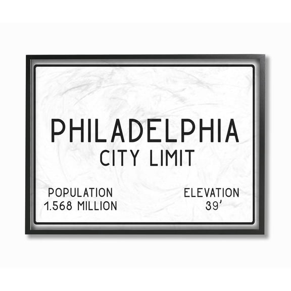 The Stupell Home Decor Collection Philly City Limit Canvas Wall Art
