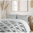 thumbnail image 6 of Ambesonne Geometric Duvet Cover Set, Monochrome Shapes Zigzags, 2-Calking, Dark Taupe Grey White, 6 of 7