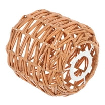 OUNONA Fake Rattan Lamp Shade Hand Woven Sconce Shade Cylinder Ceiling Fan Light Covers Boho Decoration for Floor Table Lamp