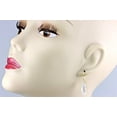 thumbnail image 2 of 14k Yellow Gold Filled Cubic Zirconia Earrings White Simulated Diamond Teardrops Faceted CZ Drops 1.4" Designed for Adult Women, 2 of 5