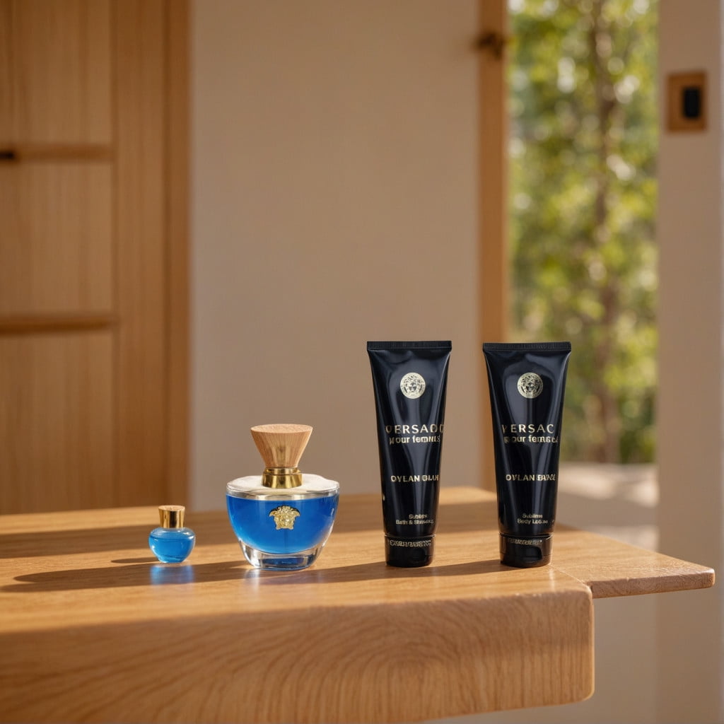 Versace's Femme Dylan Blue, 4-Piece Perfume Gift Set for Women