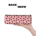 thumbnail image 2 of Naloa Strawberries Print Leather Pencil Case - Portable Big Capacity Pencil Pouch Organizer Bag Stationery Bag for Work & Office Pencil Pen Case, 2 of 5