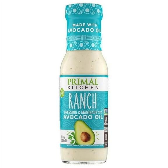 Primal Kitchen Ranch Salad Dressing & Marinade made with Avocado Oil, Whole30 Approved, Paleo Friendly, and Keto Certified, 8 Fluid Ounces ( Pack of 2 )