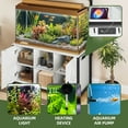 thumbnail image 3 of Uforic 120 Gal Fish Tank Stand w/ Shelf and Cabinet, 1100 Lbs Capacity, Power Outlets, Metal, White, 3 of 8