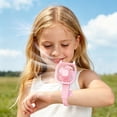 thumbnail image 3 of Leeye Pink Stroller Fan, Portable Rechargeable Clip-On Baby Fan, 3-Speed Flexible Silicone Pram Cooler for Car Seat Crib, 0.28lb, 3 of 8