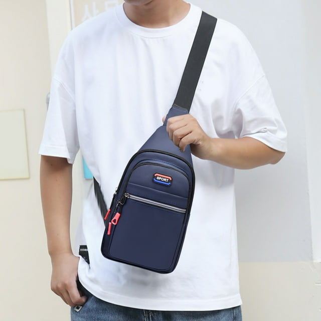 Dvkptbk Sac à Bandoulière Imperméable Sac à Dos Crossbody pour Hommes Sac à Dos Sling Sac de Jour de Randonnée Sac de Poitrine Polyvalent à Bandoulière pour Voyage Sport Course Randonnée