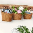 thumbnail image 3 of Bxaolu Woven Hanging Wicker Basket for Front Door, Handmade Rattan Hanging Wall Baskets for Garden Farmhouse Home, 3 of 9
