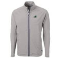 thumbnail image 2 of Men's Cutter & Buck Gray Tulane Green Wave Big & Tall Adapt Eco Knit Hybrid Recycled Full-Zip Jacket, 2 of 3